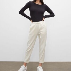 NWT: Club Monaco Waffle Sweatpant. Size Small. Color White